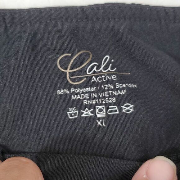 Cali Active Wear Criss Cross Leggings Black Size XL - Picture 3 of 11